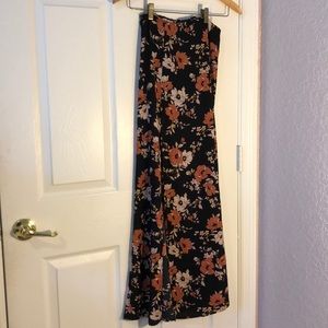 Forever 21 Floral Maxi Skirt with slit